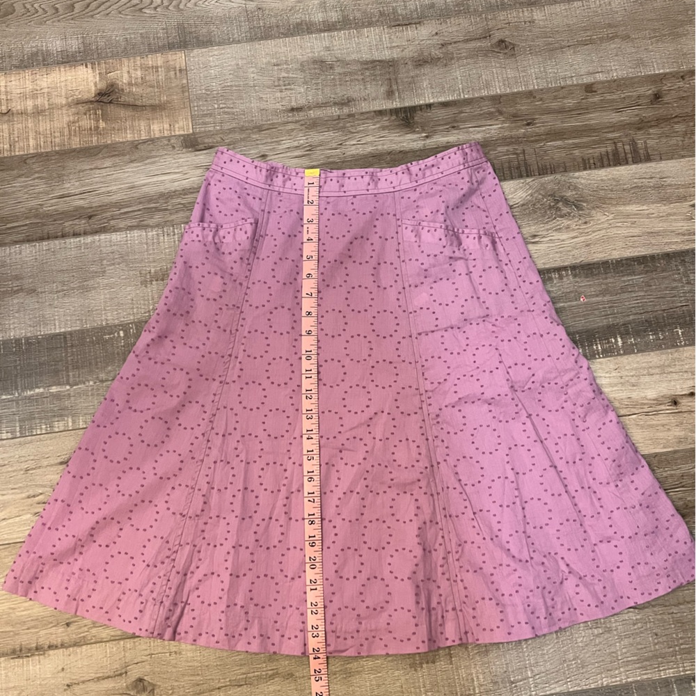 Marc Jacobs pink A-Line Skirt with circle design, zipper, fully lined - Picture 4 of 10